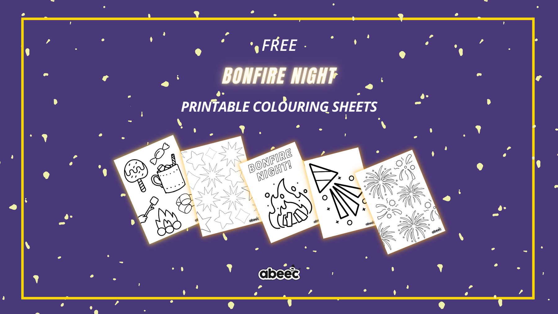 Free Bonfire Printable Colouring Sheets