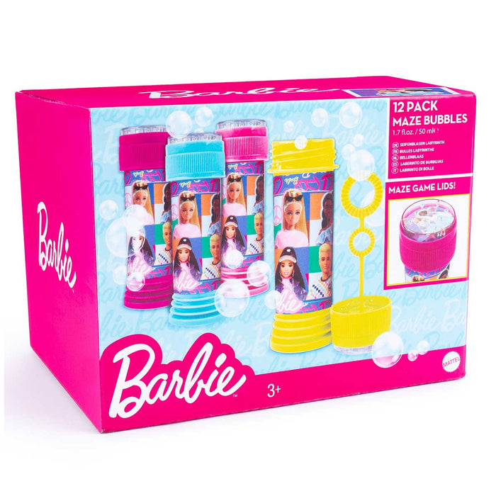 Barbie Bubbles For Kids, 12 Pack With Bubble Wands