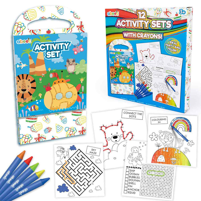 12 Pack Of Activity Sets With Crayons