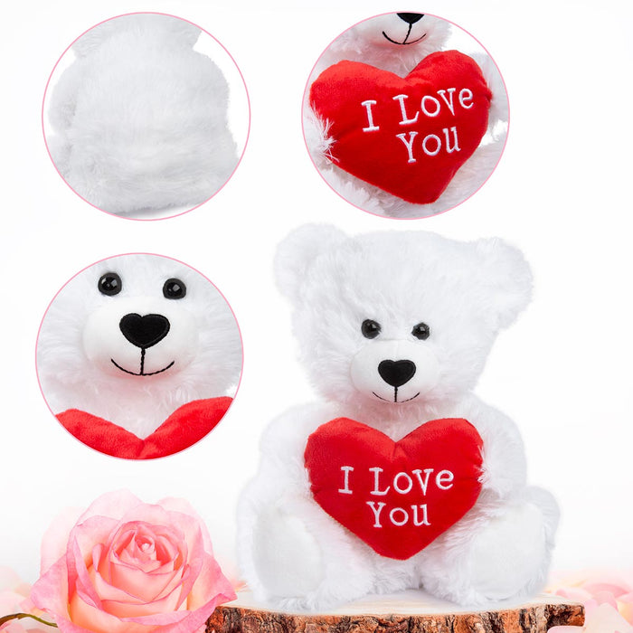 I Love You Teddy Bear In White