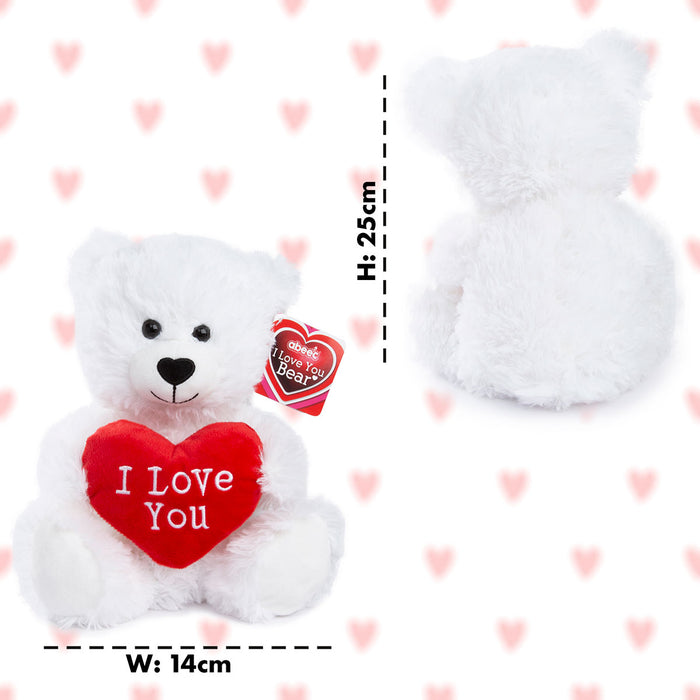 I Love You Teddy Bear In White