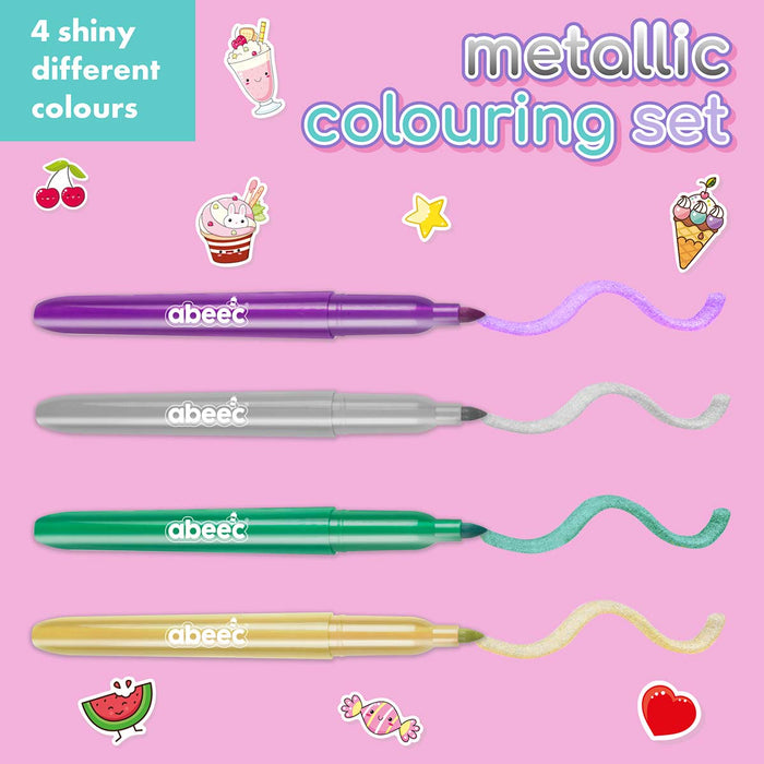 Scented & Metallic Colouring Set With Stickers