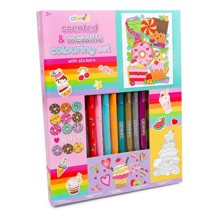 Scented & Metallic Colouring Set With Stickers