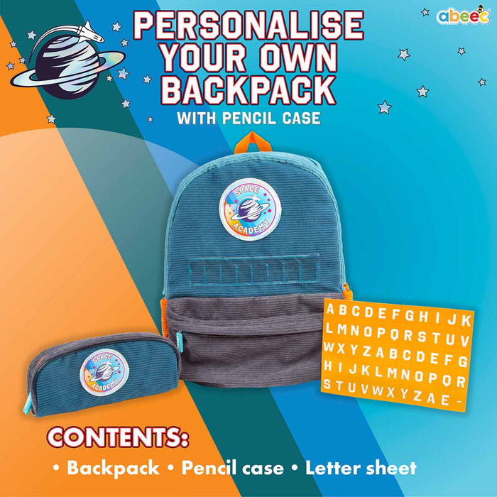 Personalise Your Own Back Pack With Pencil Case