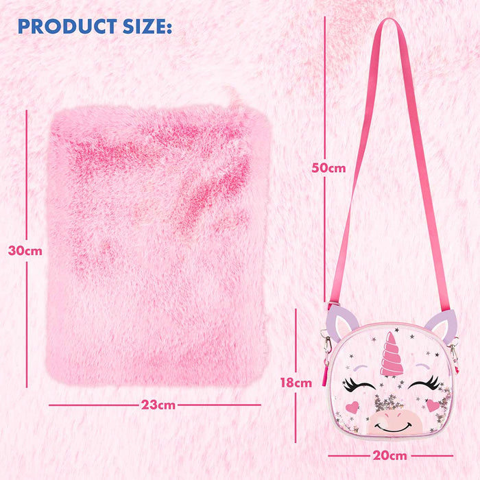 Fluffy Notebook With Pen and Bag