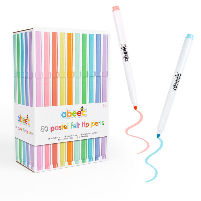 50 Pastel Felt Tip Pens