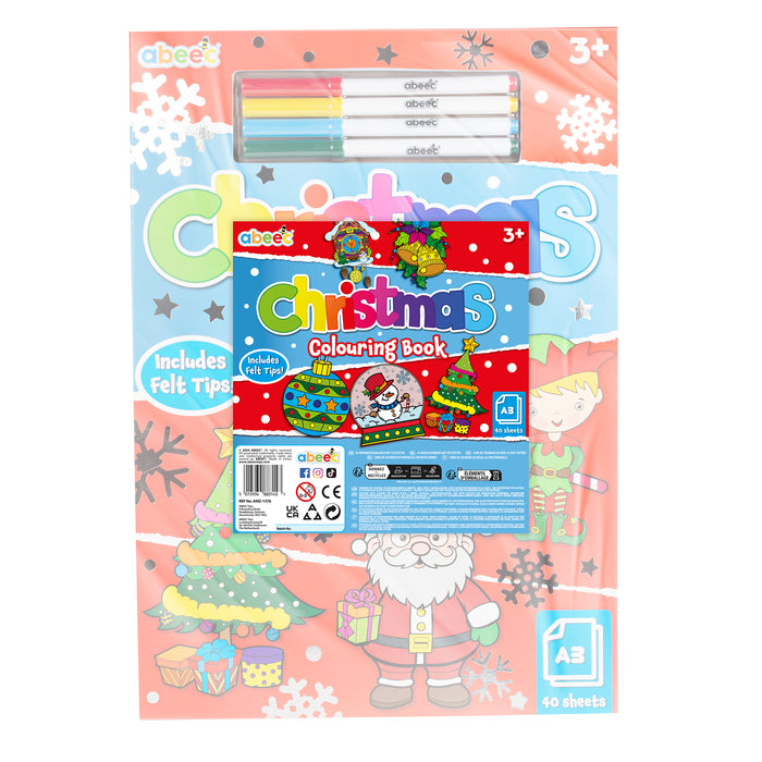 Christmas Colouring Book- A3 Including Felt Tips