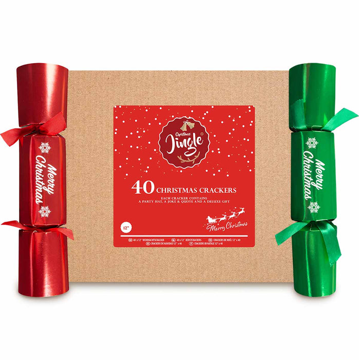 Catering Christmas Crackers - Pack Of 40 - Red & Green