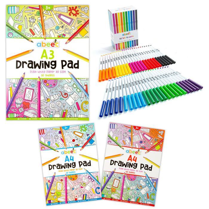 Drawing Pad & Felt Tip Bundle