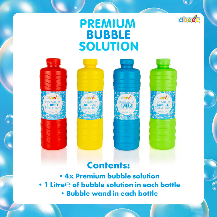 4 Pack of 1L Premium Bubble Solution