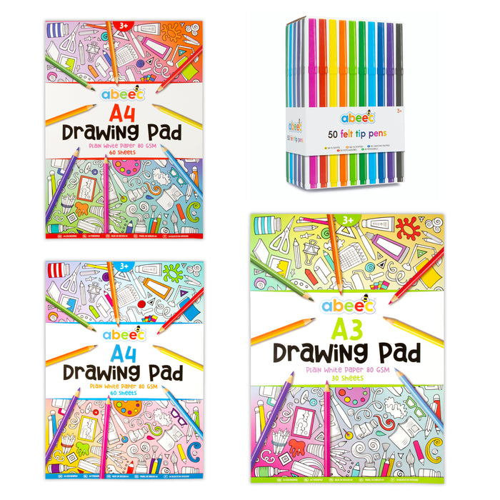 Drawing Pad & Felt Tip Bundle