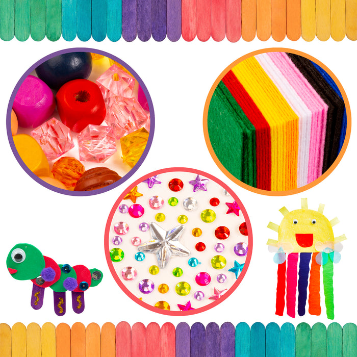 Mega Craft Kit Crafting Bag for Kids - Arts and Crafts for Kids - 600+ –  MOVEBO