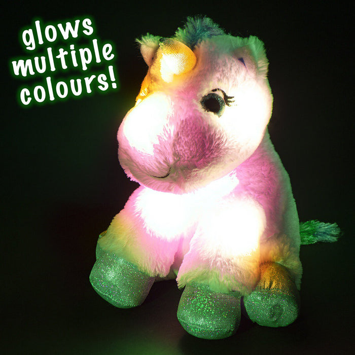  SCZWP8 37CM Plush Toys Colorful Glowing Light Unicorn Up  Stuffed Animals Night Light Soft LED Plush Toys Gift for Kids On Christmas  Birthday Festivals : Toys & Games